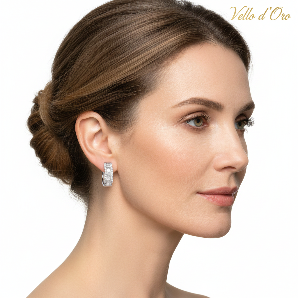 T DIAMOND EARRING 18KW