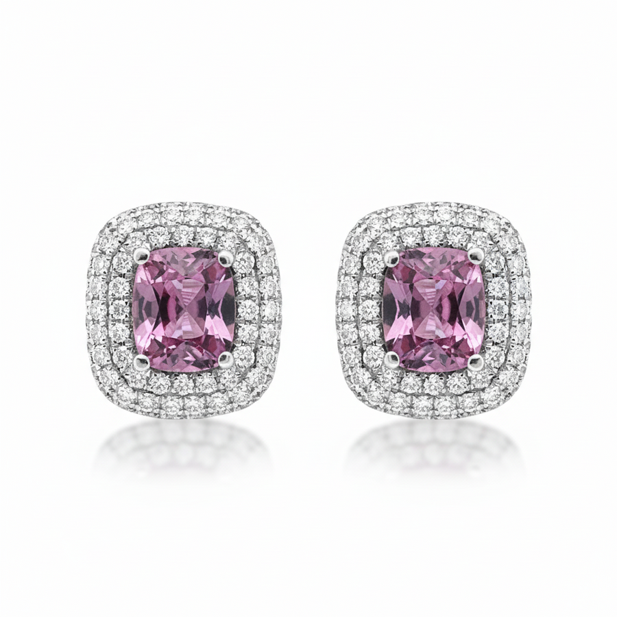 SPN DIAMOND EARRING 18KW