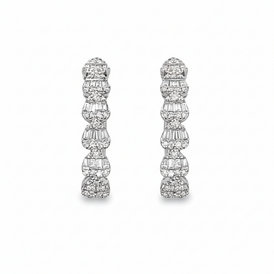 T DIAMOND EARRING 18KW