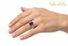 SAPPHIRE & DIAMOND RING 18KW