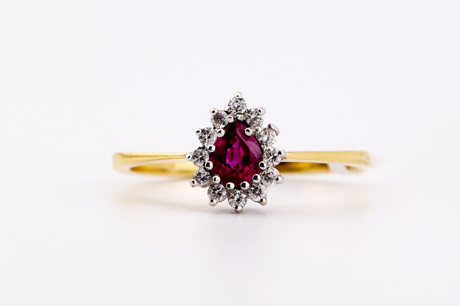 RUBY & DIAMOND RING 18KW