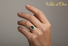 EMERALD & DIAMOND RING 18KW
