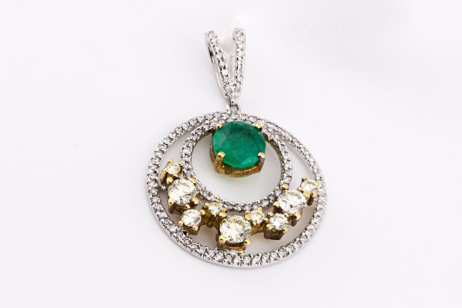 EMERALD & DIAMOND Pendant