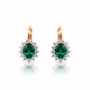 EMERALD & DIAMOND EARRING 18KW