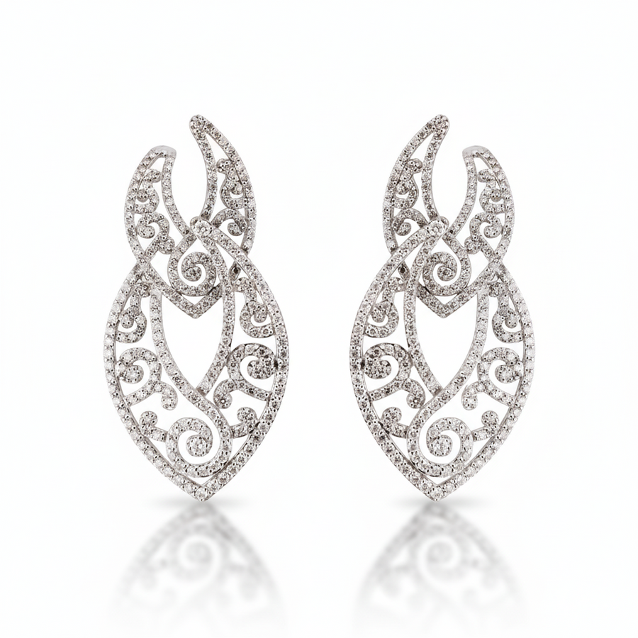 DIAMOND EARRING 18KW