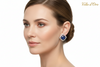 TANZANITE & DIAMOND EARRING 18KW