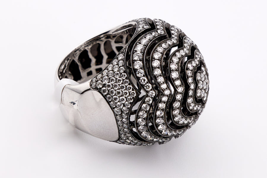 B&W DIAMOND RING 18KW