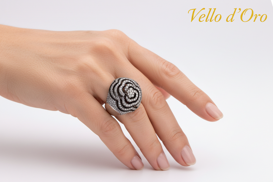 B&W DIAMOND RING 18KW