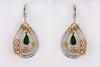 EMERALD & DIAMOND EARRING 18KW