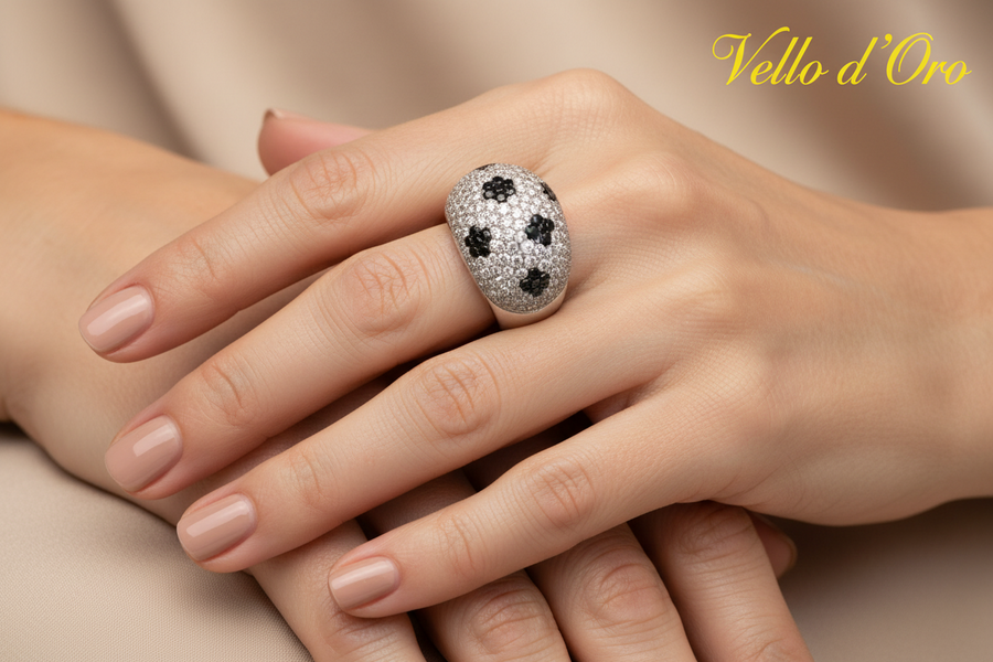 B&W DIAMOND RING 18KW