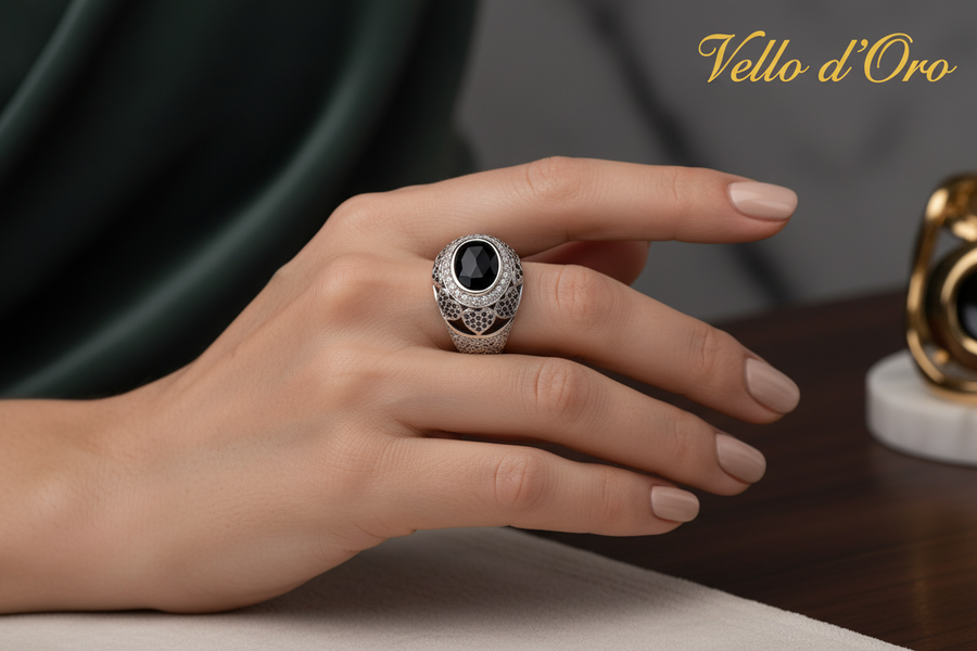 B&W DIAMOND RING 18KW