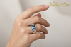 TOPAZ & DIAMOND RING