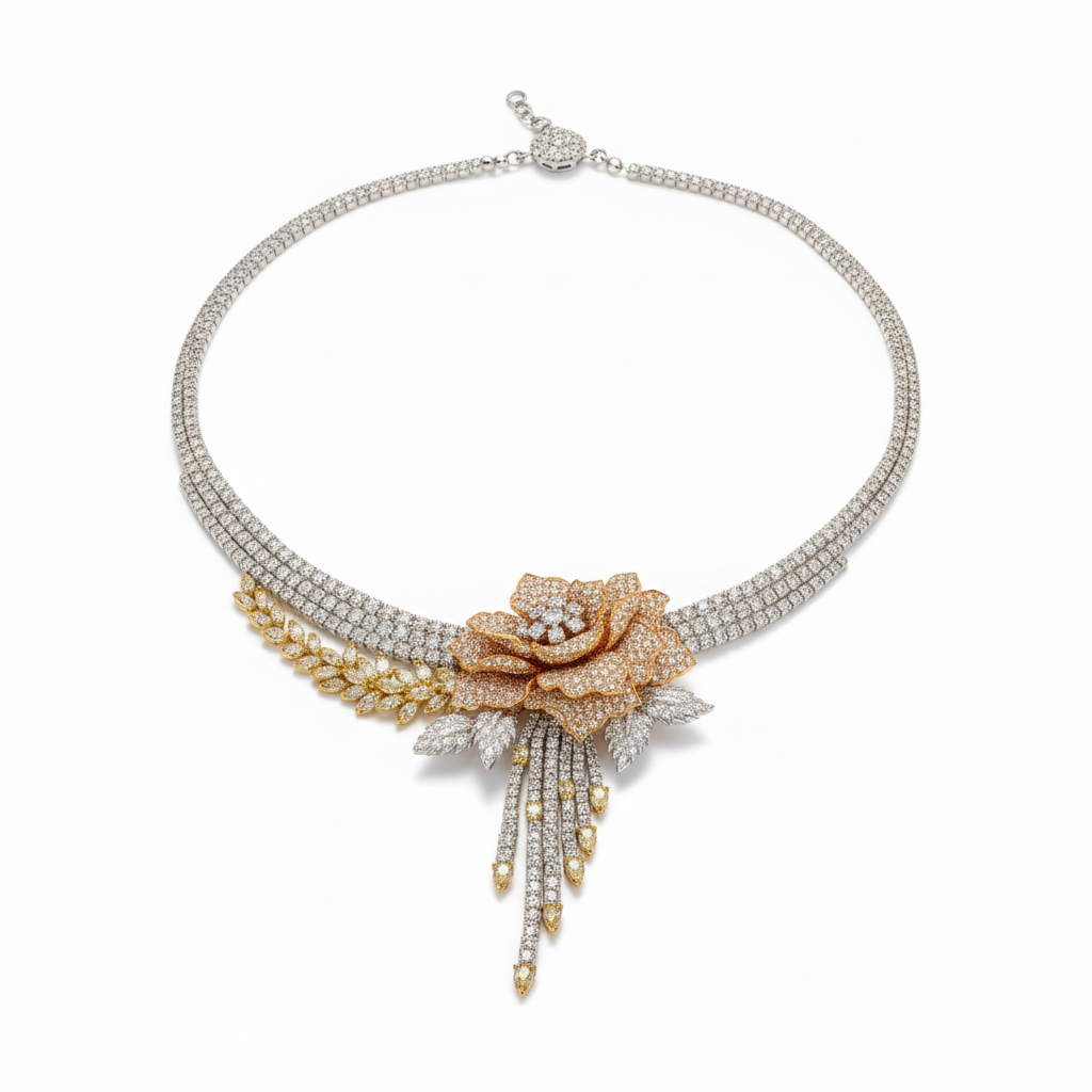 DIAMOND NECKLACE 18KW