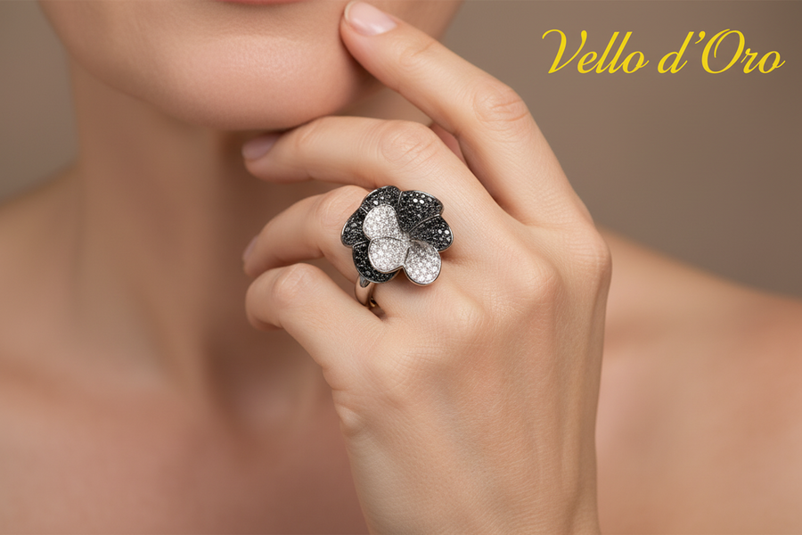 B&W DIAMOND RING 18KW