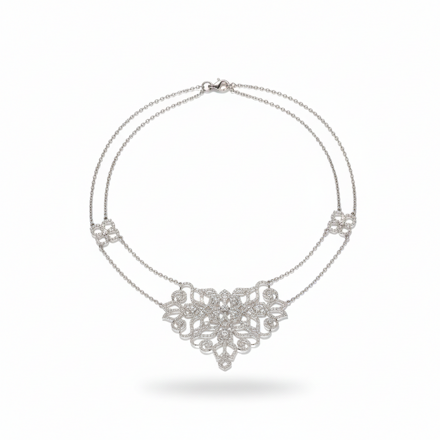 DIAMOND NECKLACE 18KW
