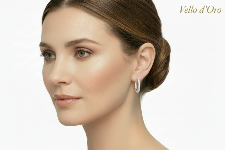 DIAMOND EARRING 18KW