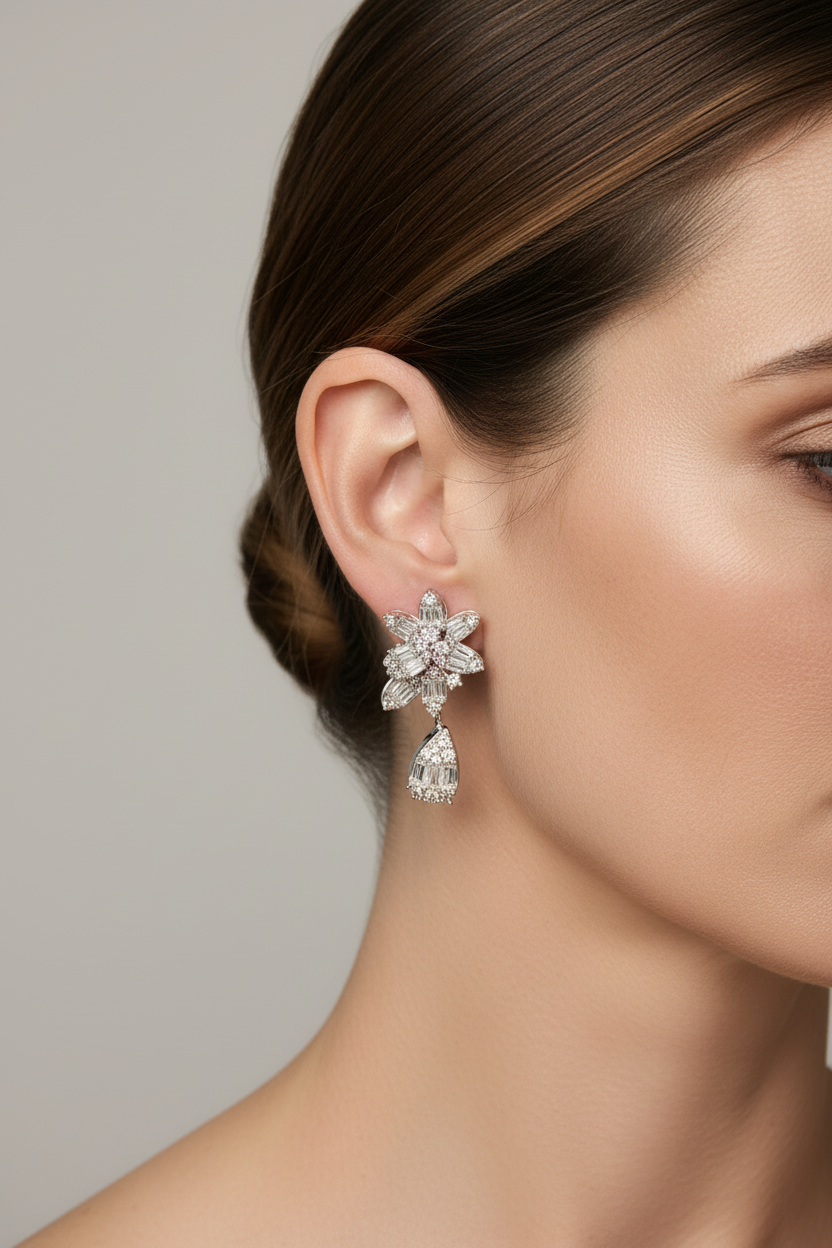 DIAMOND EARRING 18KW