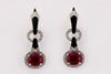 RUBY & DIAMOND EARRING 18KW