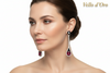 RUBY & DIAMOND EARRING 18KW