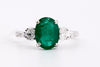 EMERALD & DIAMOND RING 18KW