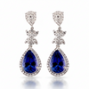 TANZANITE & DIAMOND EARRING 18KW