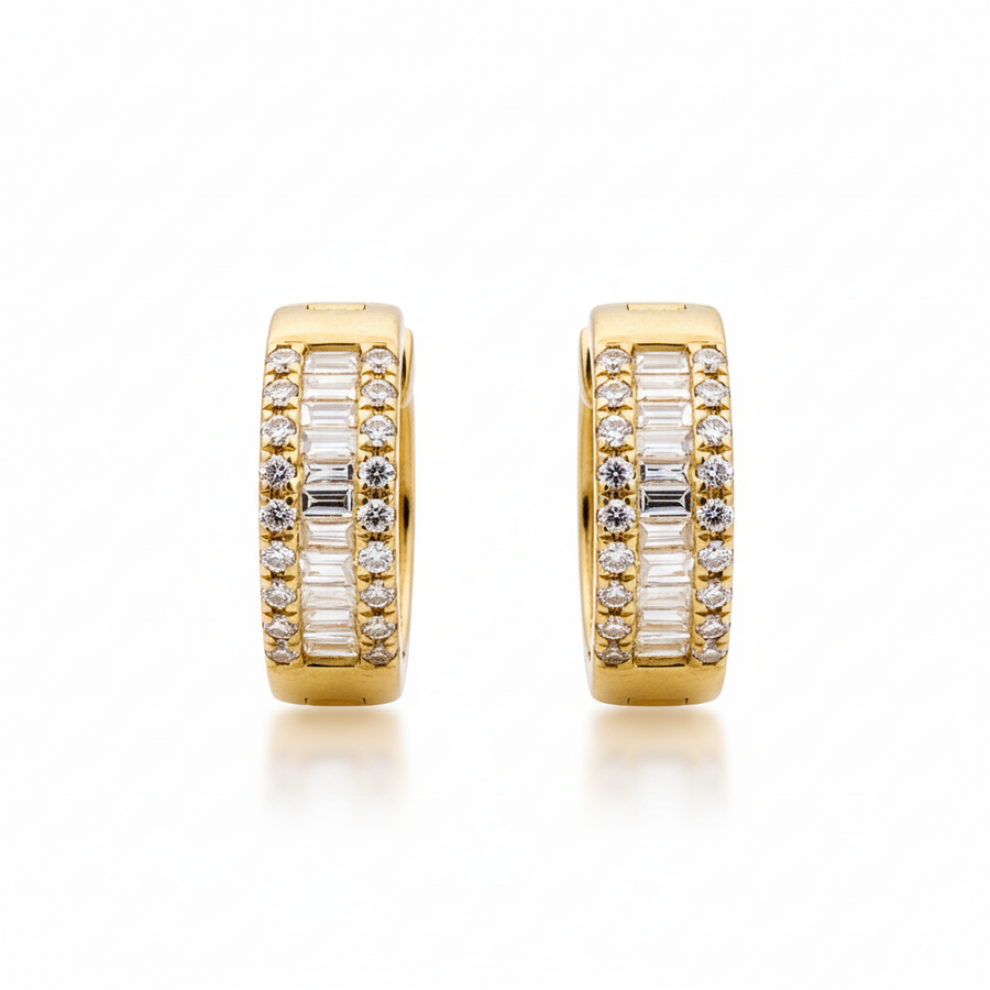 DIAMOND EARRING 18KY