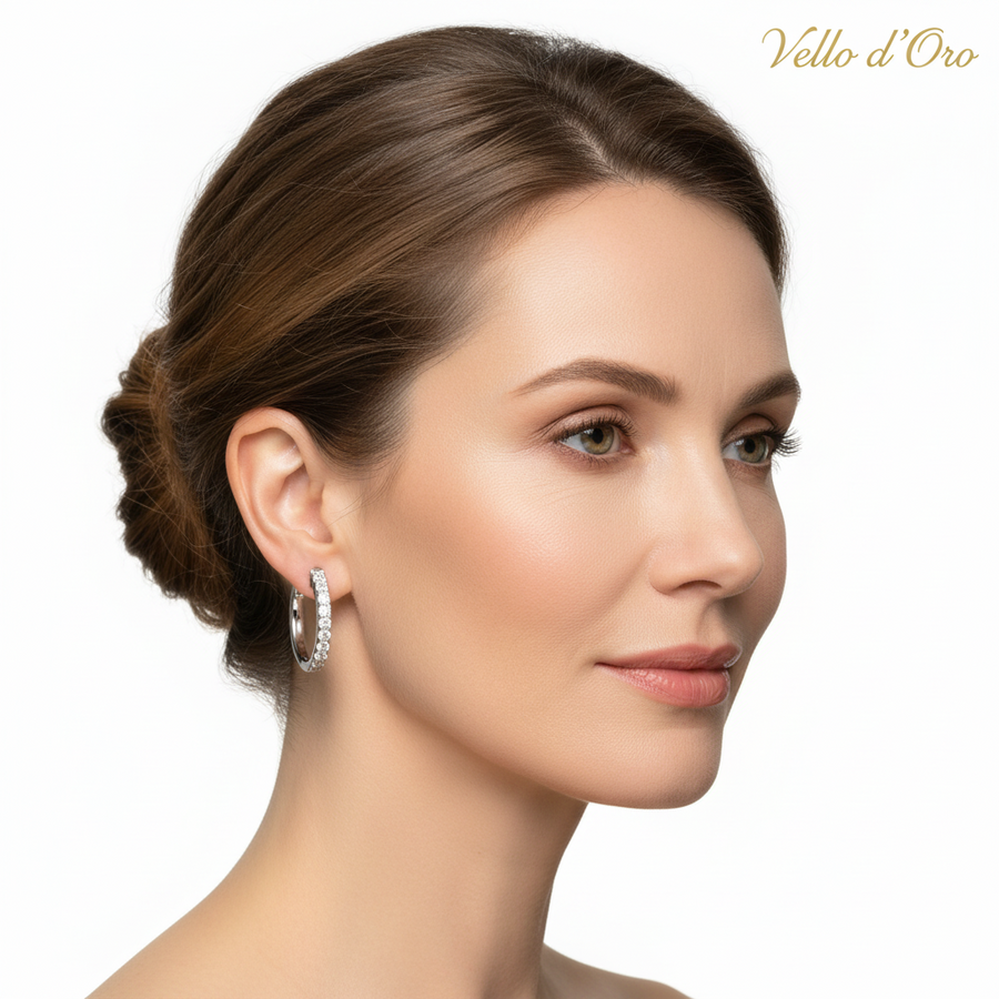 DIAMOND EARRING 18KW