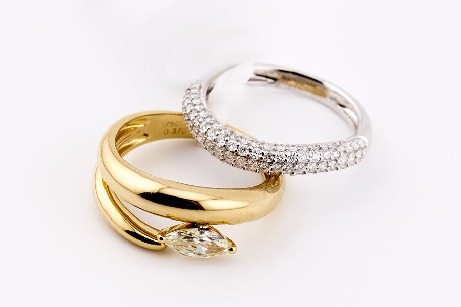 M DIAMOND RING 18KWY