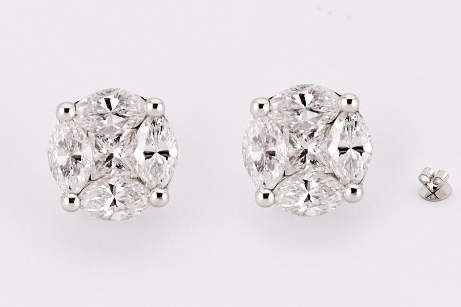 FD DIAMOND EARRING 18KW