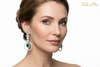 EMERALD & DIAMOND EARRING 18KW
