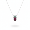 RUBY & DIAMOND NECKLACE 18KW