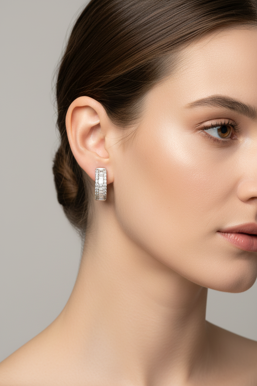DIAMOND EARRING 18KW