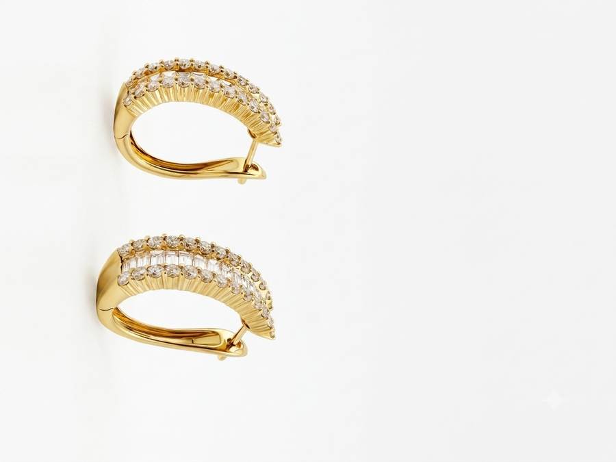 DIAMOND EARRING 18KW