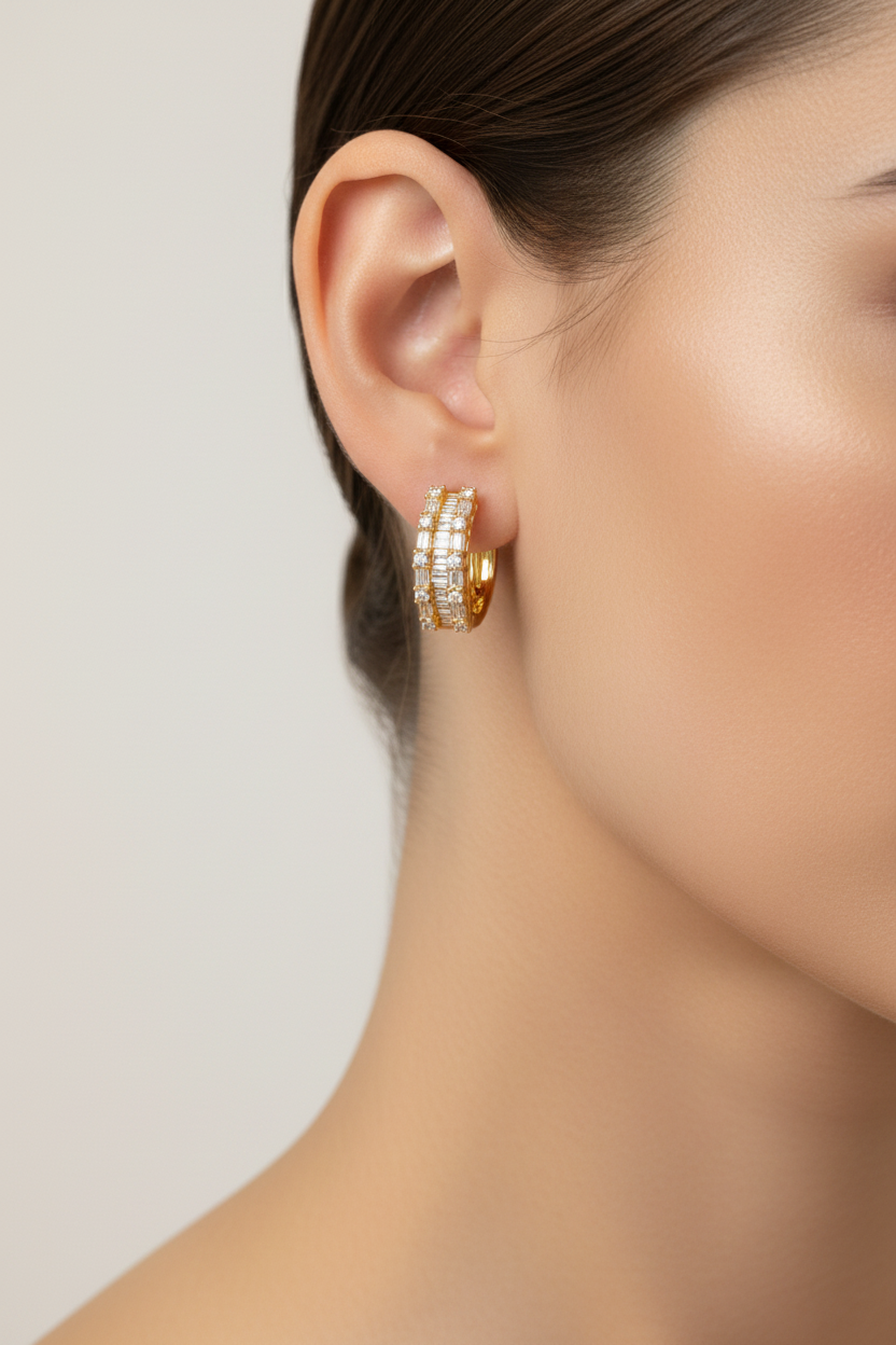 DIAMOND EARRING 18KW