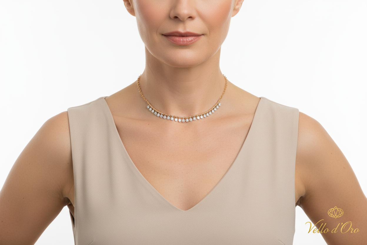 DIAMOND NECKLACE 18KW