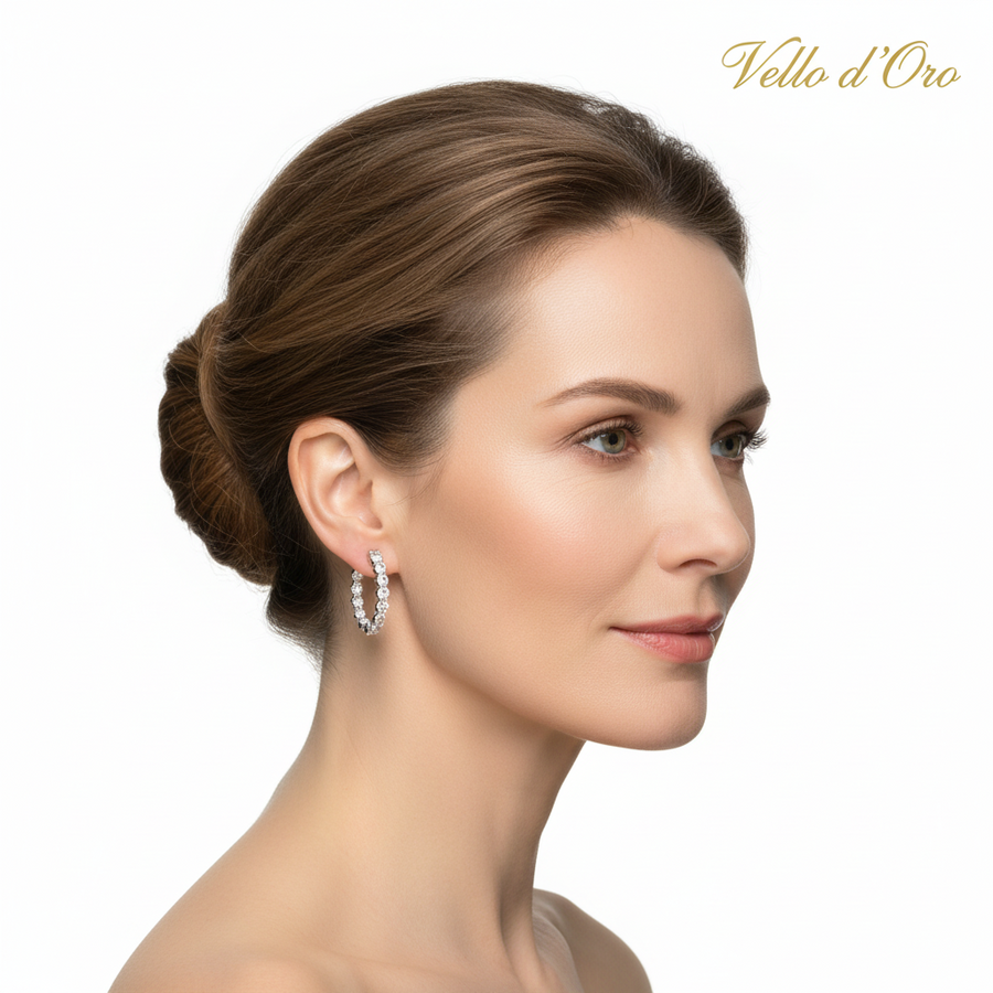 DIAMOND EARRING 18KW