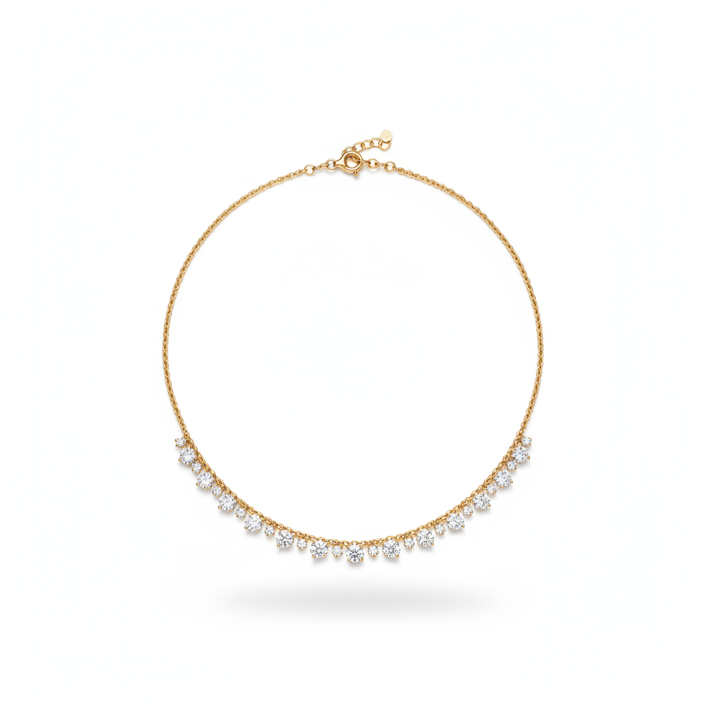 DIAMOND CHOKER NECKLACE 18KW