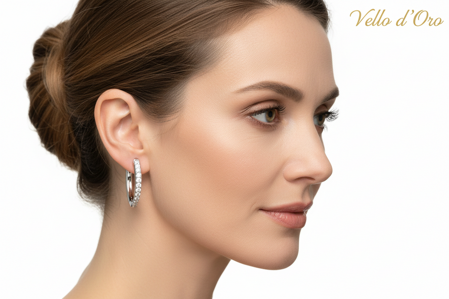 DIAMOND EARRING 18KW