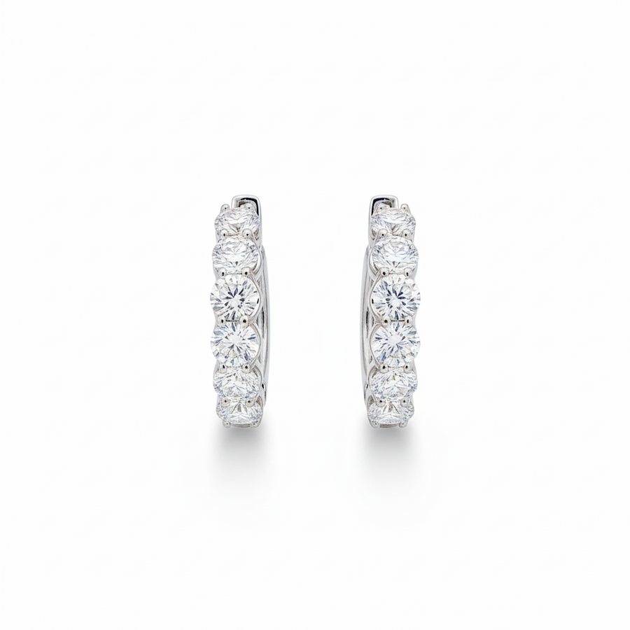 DIAMOND EARRING 18KW
